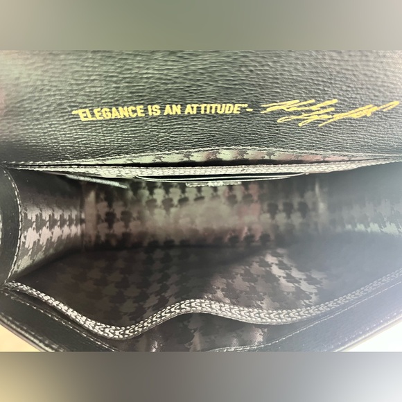 NWT KARL LAGERFELD PARIS Black Simone Flap Crossbody Purse w/ Dust Bag - Picture 13 of 15